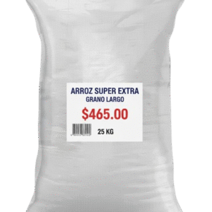 Arroz super extra  Grano largo Bulto de 25 kg